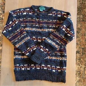 Men's Vintage Britches Hand Knit Wool Multicolor Patterned Sweater